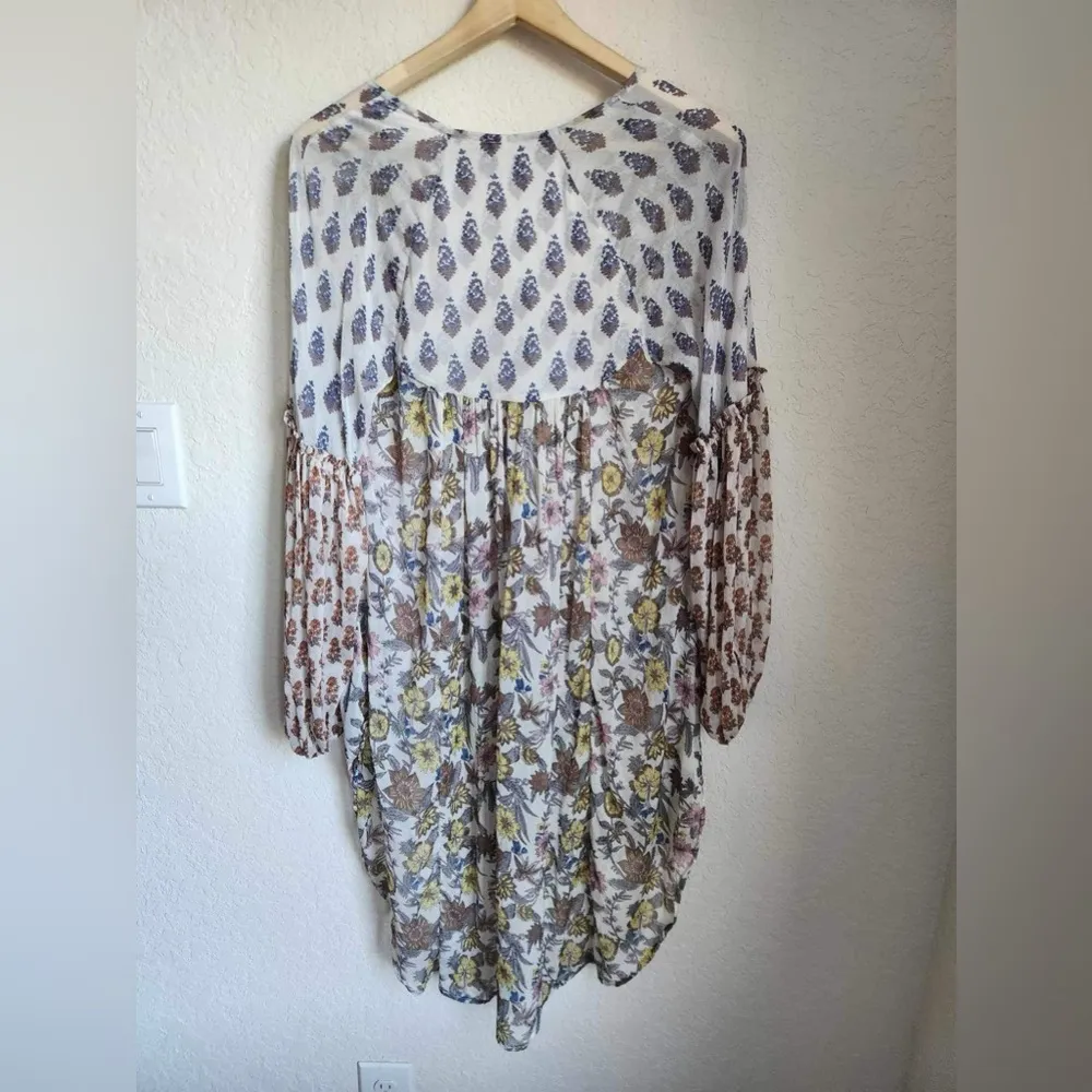 Free People Floral Sheer Women’s Dress Size Medium - Image 2