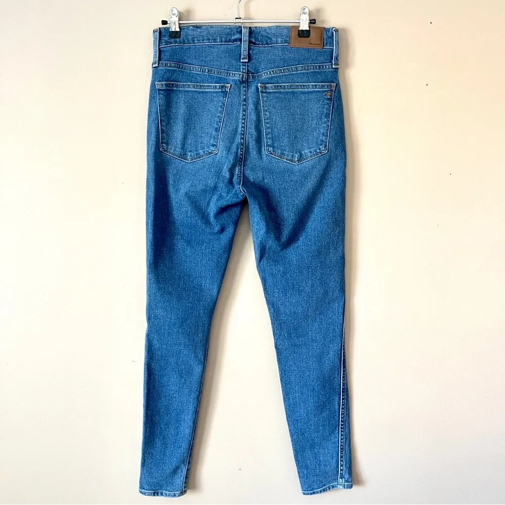MADEWELL | Blue 10" High Rise Button Fly Skinny Denim Jeans Sz 28 - Image 4