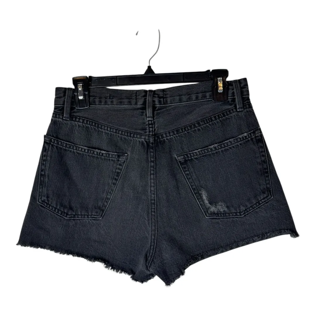 Frame Denim Shorts Women 28 Black Wash Le Original Distressed Fray Hem Jean Punk - Image 2