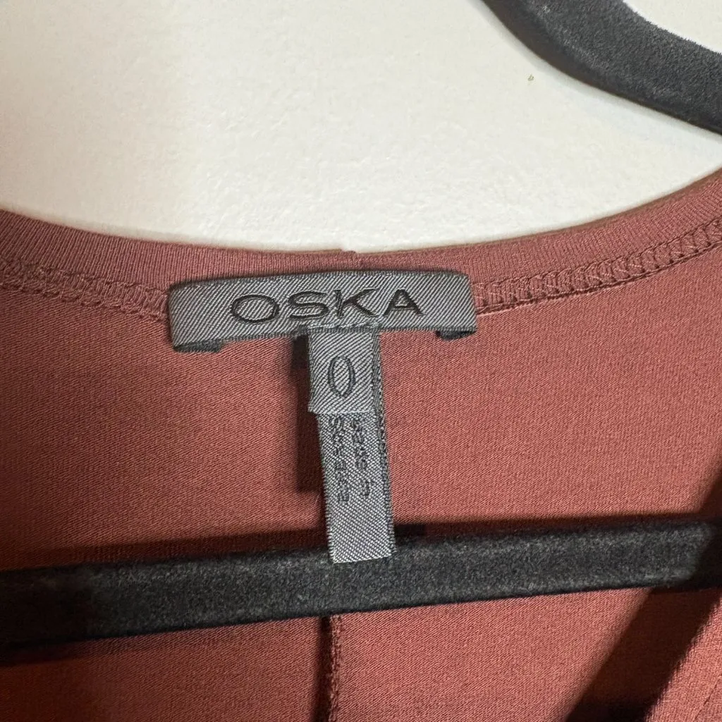 OSKA rust/brown long sleeve lagenlook cottagecore dress Brown Size 6 - Image 3