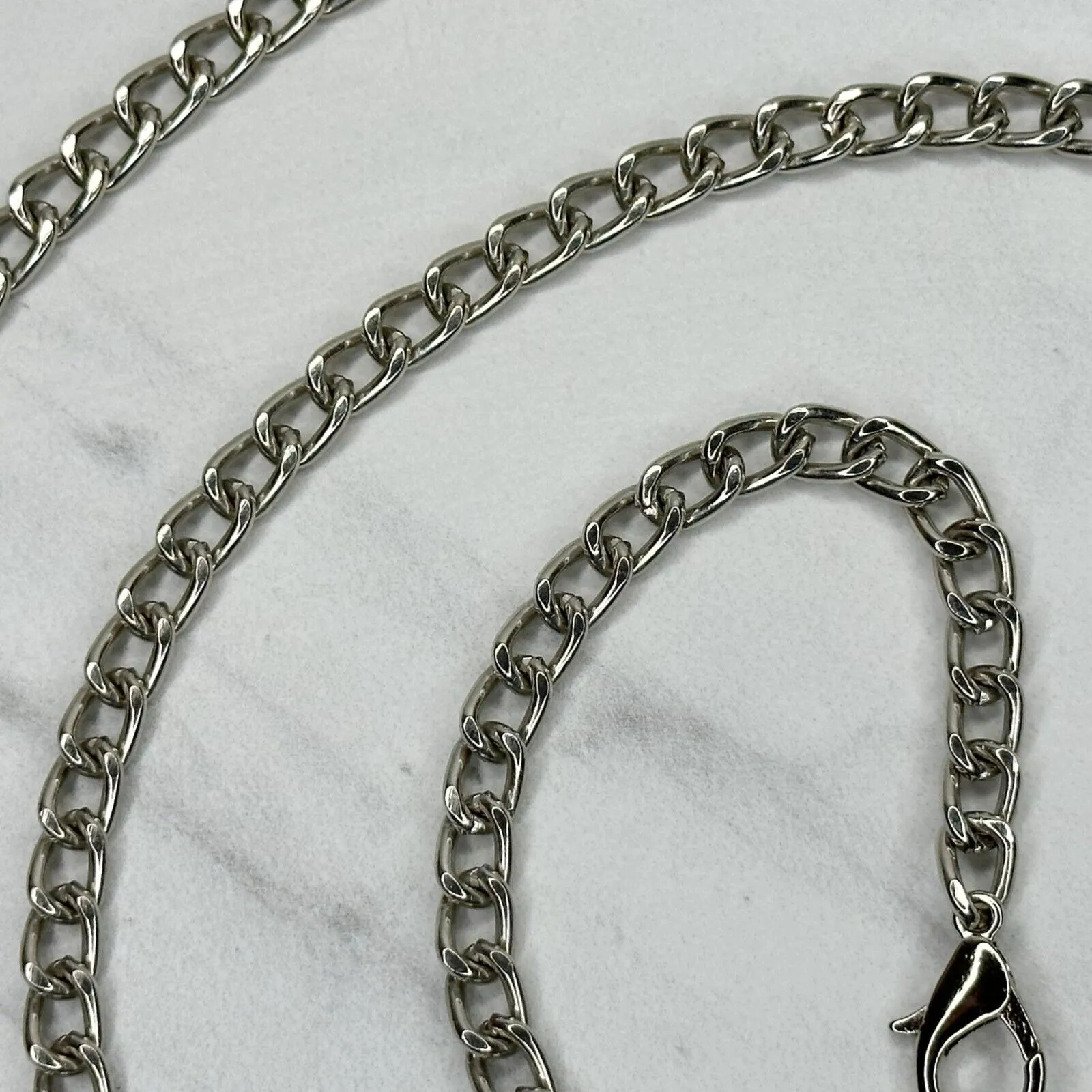 Silver Tone Chain Link Purse Handbag Replacement Strap ✨ - Image 8