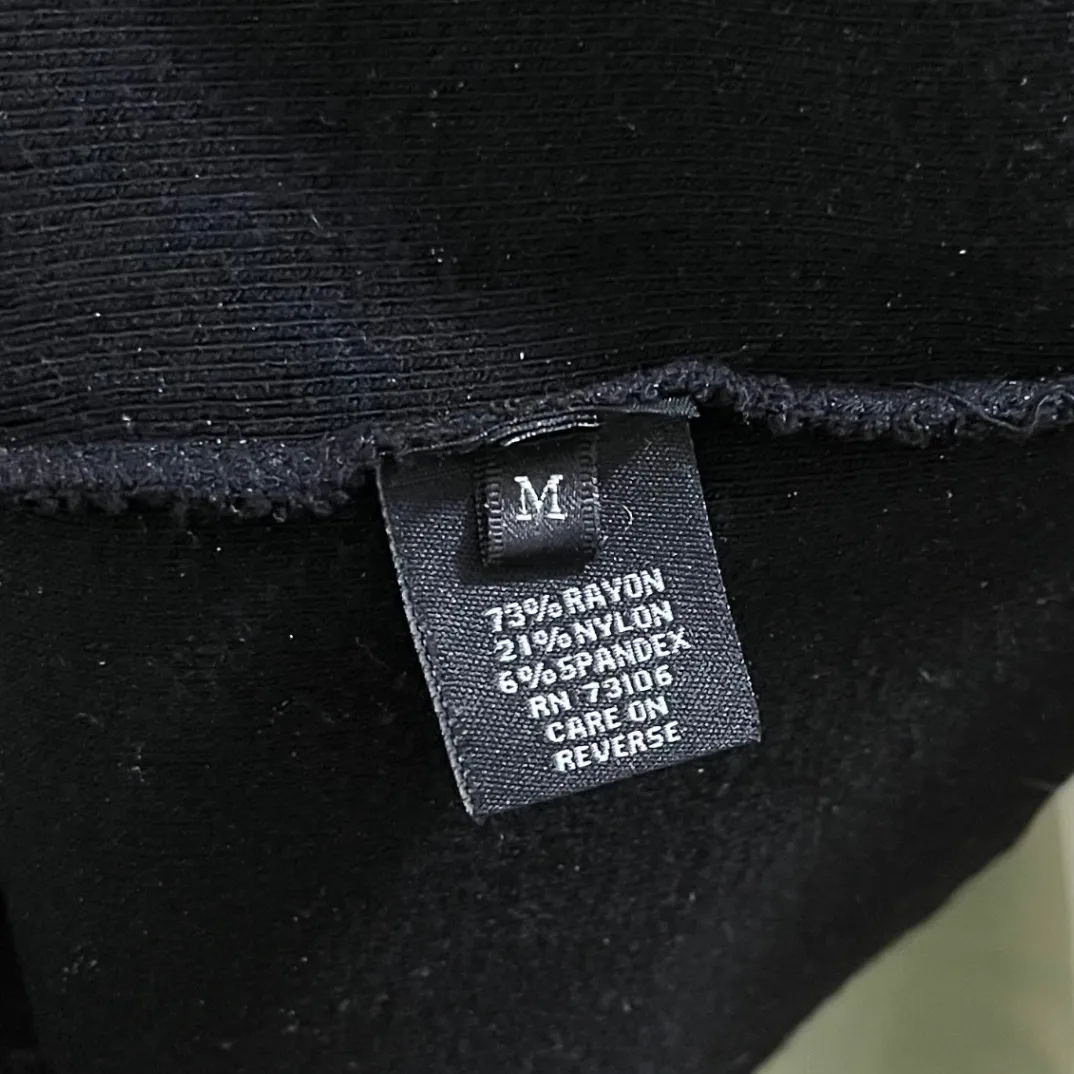 Michael Simon Black Brown Zebra Stripe Tie Neck Sweater Top Career Cozy Size M Size M - Image 5