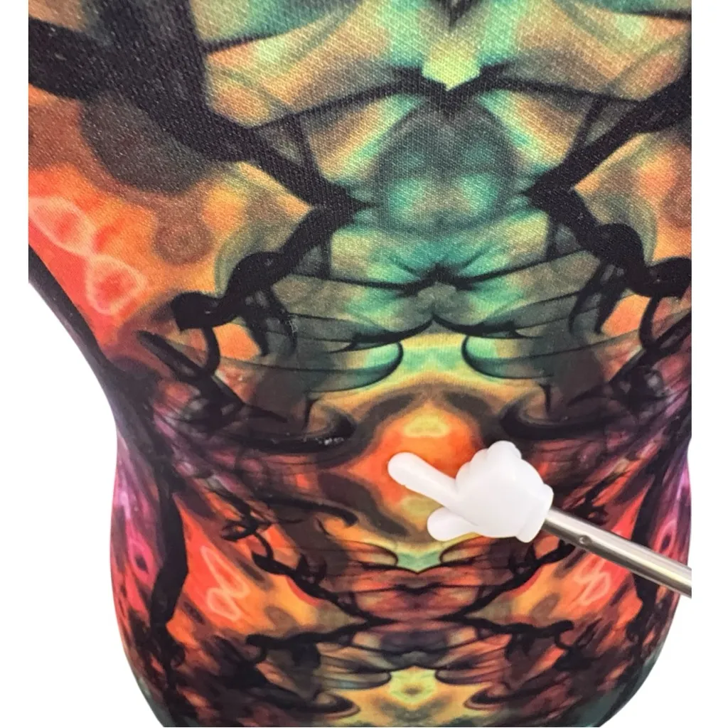 Love J Bodycon Dress Women M Psychedelic Kaleidoscope Print Dopamine Dressing - Image 12