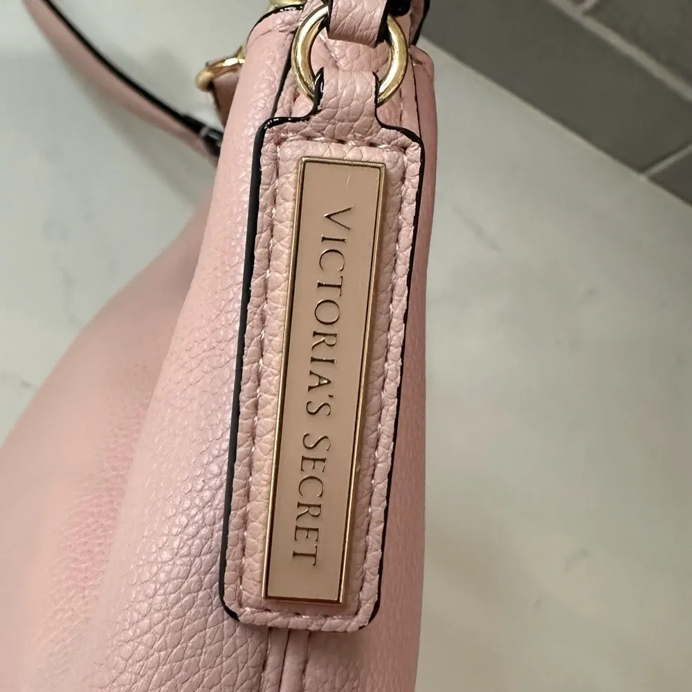 Victoria's Secret Rose Pink and Gold Shoulder Bag with Crescent Silhouette - Image 5