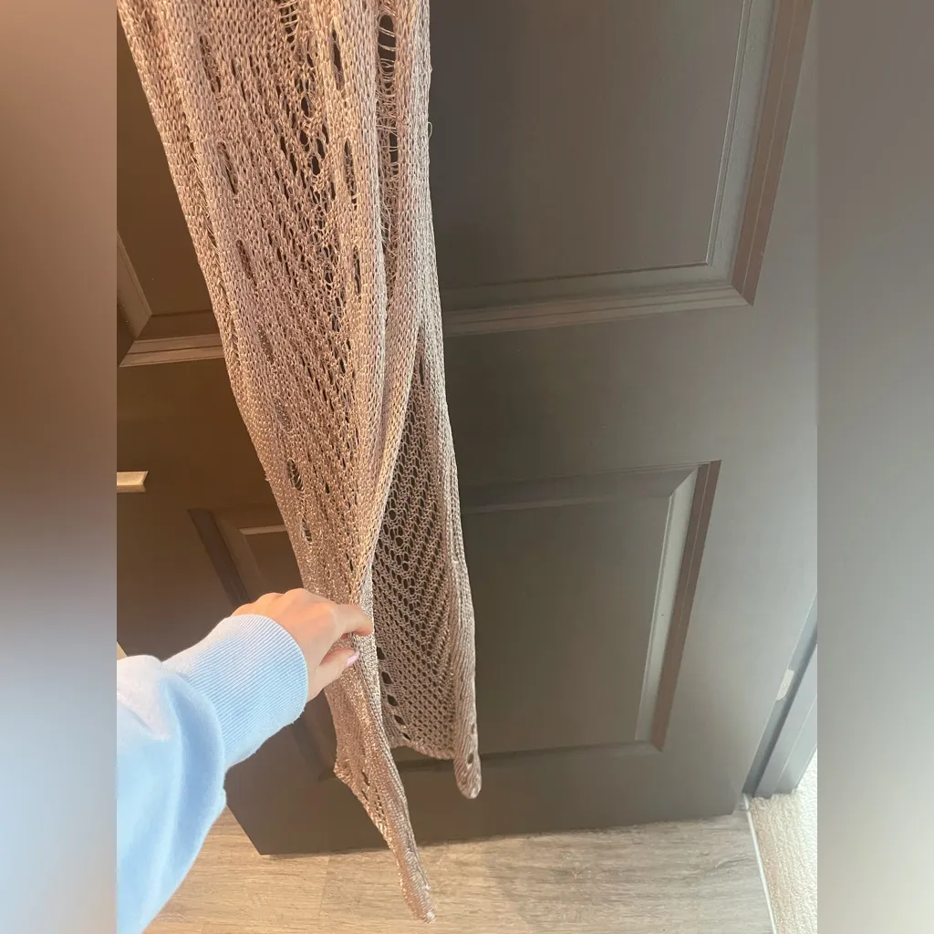 HOT & DELICIOUS BEACH COVERUP METALLIC MAXI DRESS M/L - Image 7