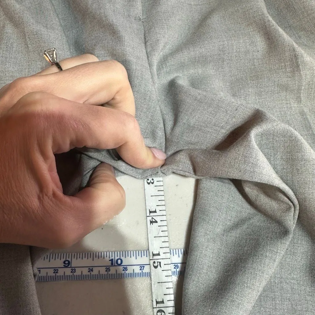 Worthington NWT Womens Wide Leg Trouser Pants Size 12 Hi Rise Gray Pleated Front - Image 11