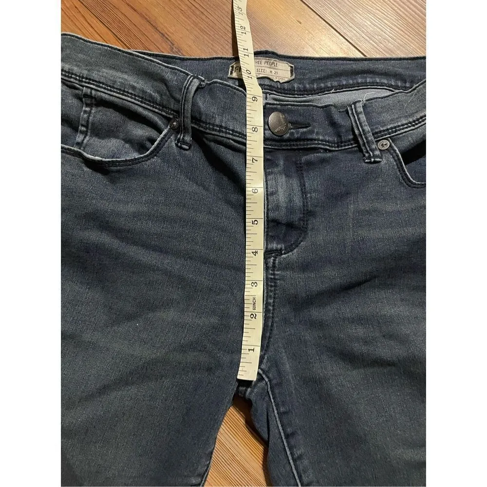 Free People We the Free black wash faded straight leg mid rise jeans size 29 - Image 9