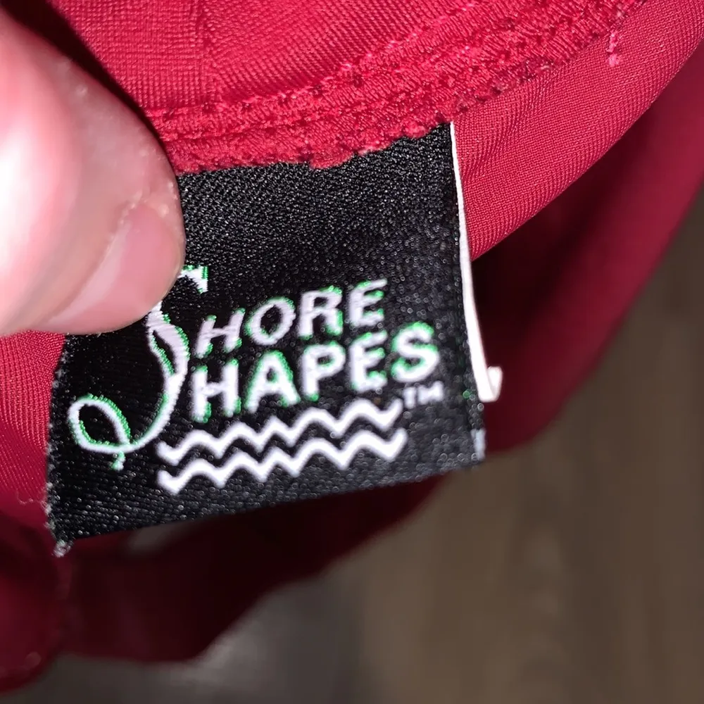 Shore Shapes dark red bikini bottom swim suit Size 10 - Image 3