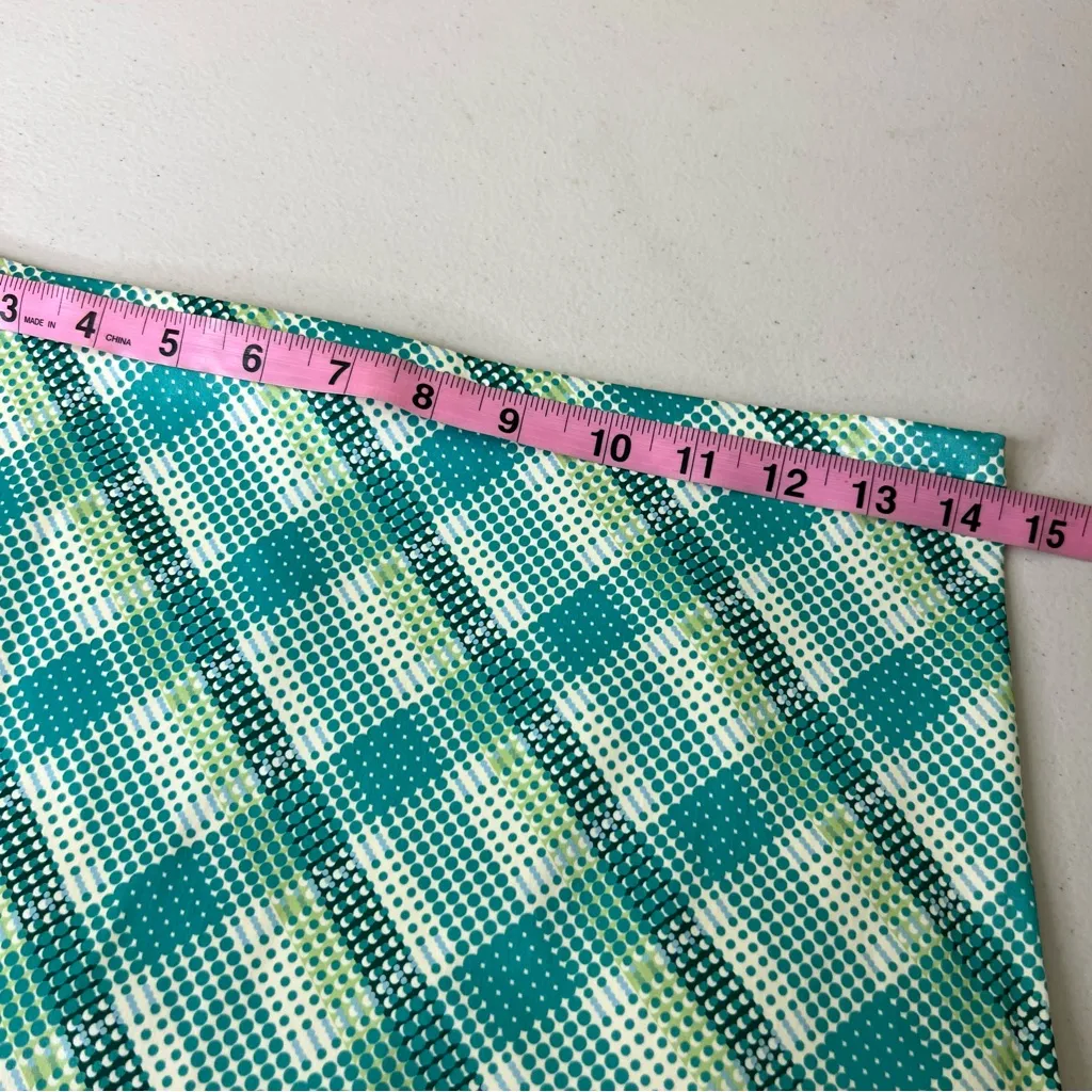 Vintage Plaid Green and White Midi Pencil Skirt Made In USA Preppy - Image 4