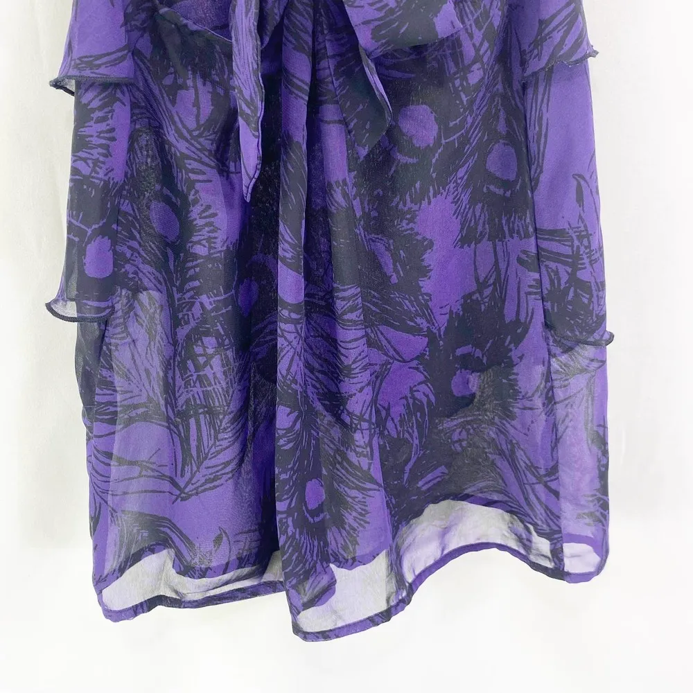 CHARLOTTE RUSSE Floral Tiered Racerback Tank Blouse - Image 8