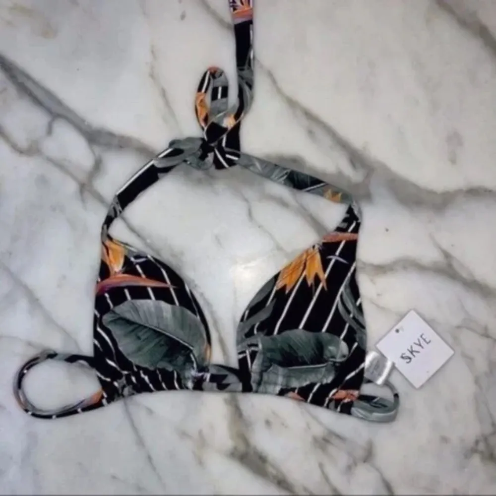 Skye Swimwear Tropical Triangle Haltertop Bikini Top - Image 2