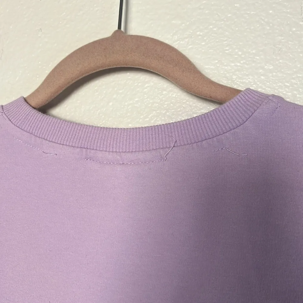 EUC FILA Lavender Long Sleeve Crew Cotton Sweatshirt with Pockets Sz. L - Image 3