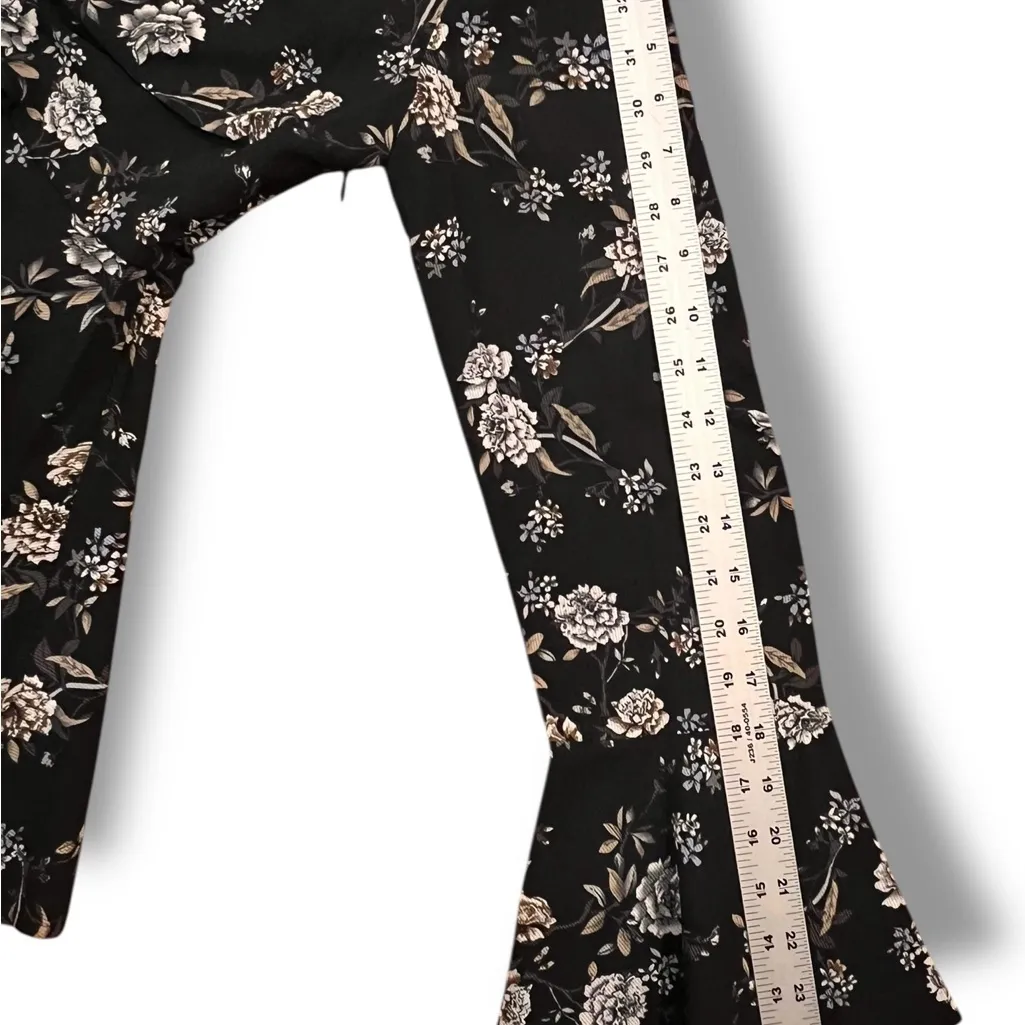 Entro Blouse Women’s S Floral Long Bell Sleeve Babydoll Top Black Whimsygoth - Image 6