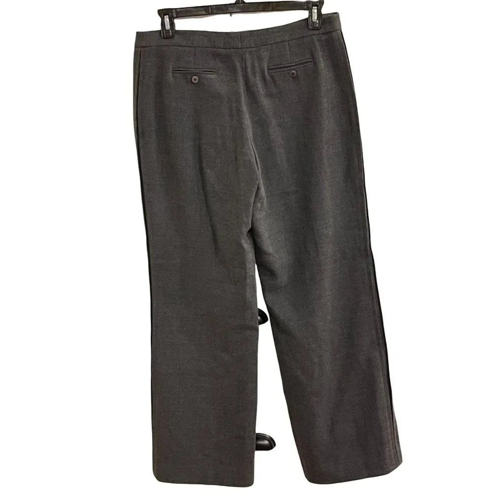 029 30 Armani Collezioni Dress Pants Suit Pants Straight Wool Zip Pockets pleat - Image 4