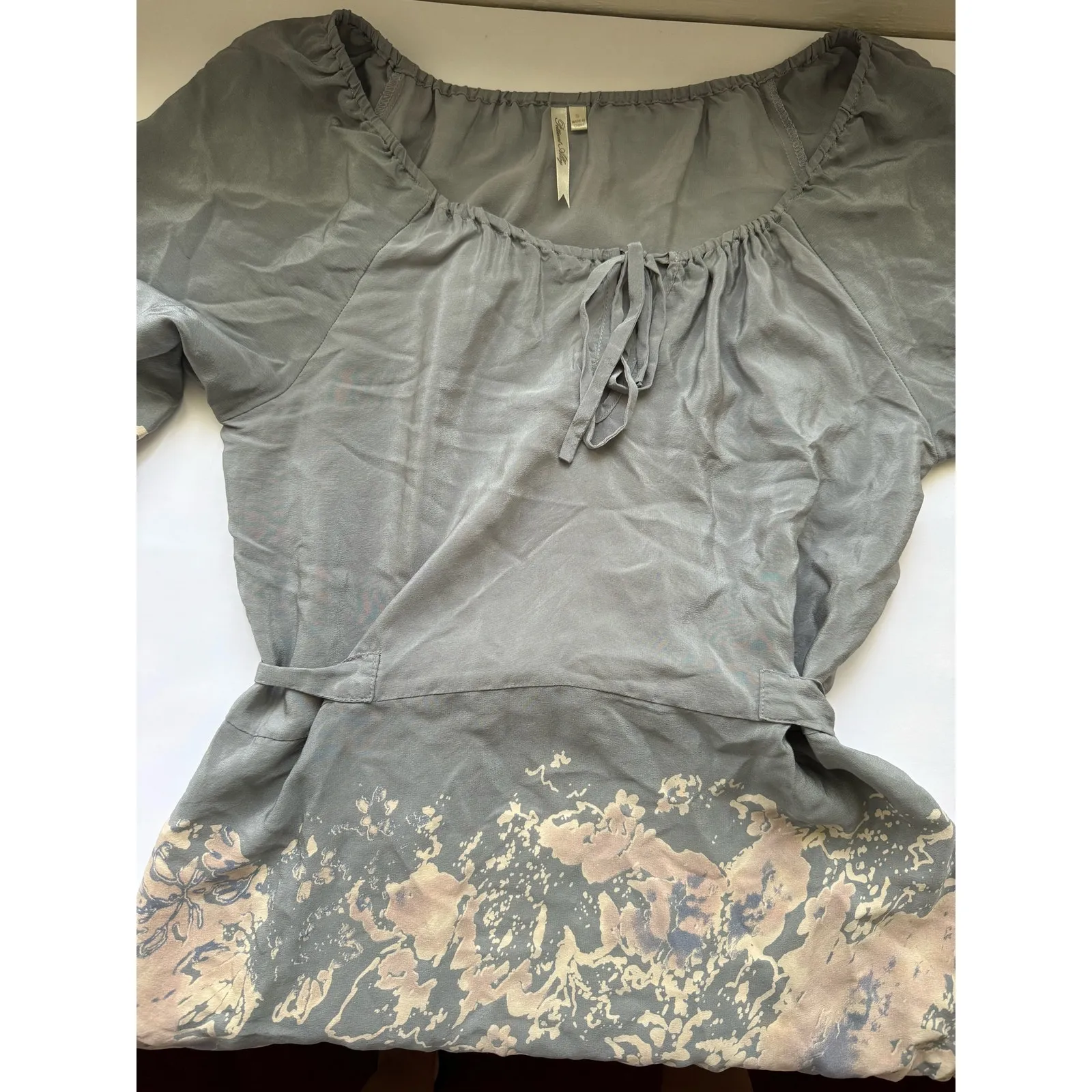 Petticoat Alley Silk Belted 3/4 Sleeve Abstract  Print Dress Size S - Image 7