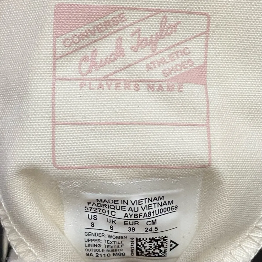 572701C Chuck 70 Hi Crafted Folk Jacquard Sneakers Egret/Pink Clay 8 - Image 13