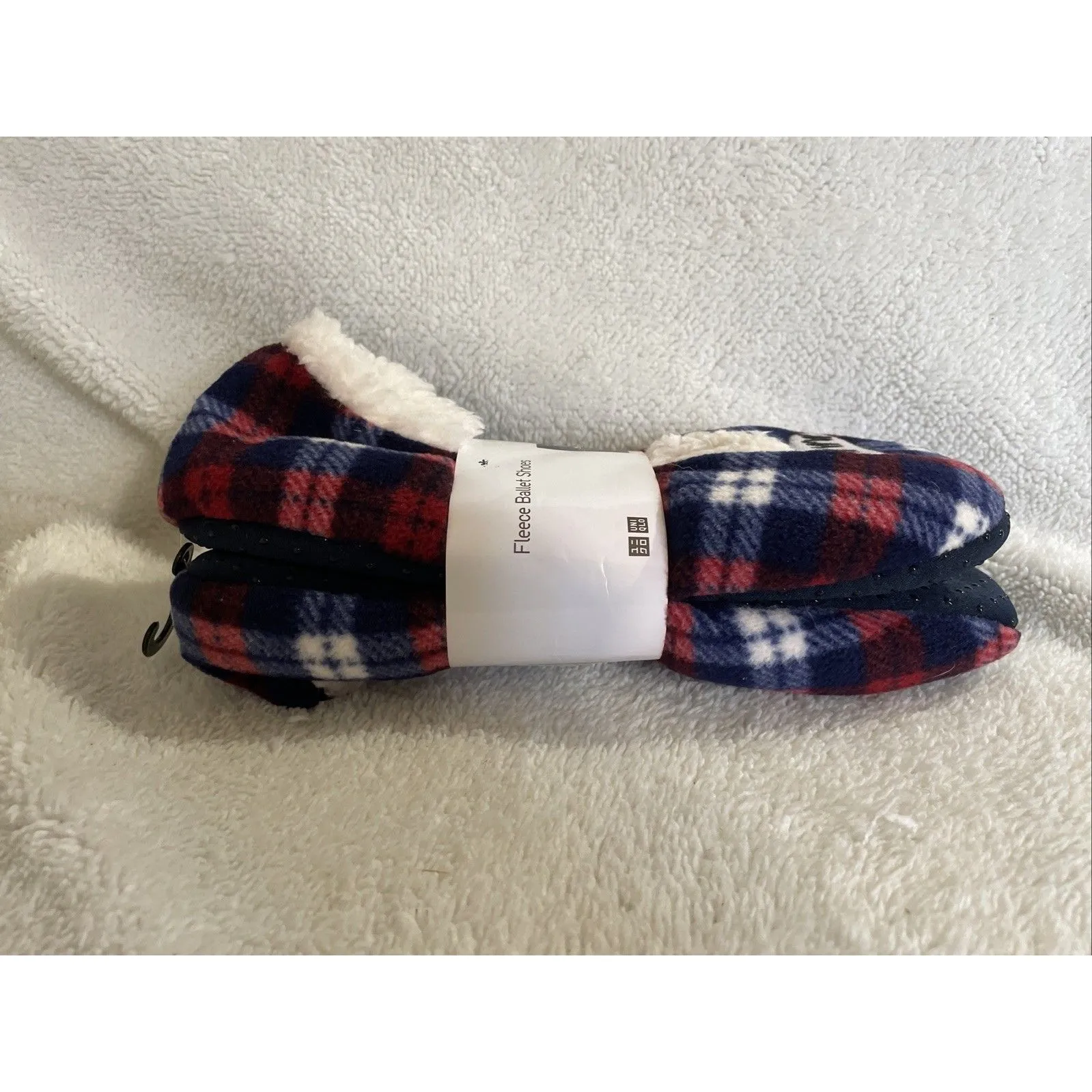 NEW Snoopy Peanuts Uniqlo Fleece Ballet Slippers/Room Shoes READ XL 8/9 Size 8.5 - Image 3