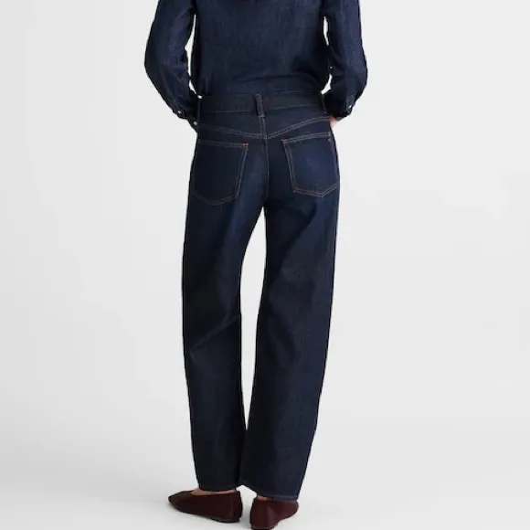 NWT Madewell The Tall Darted Barrel-Leg Jean in SoftDrape Foundry Wash Size 30T - Image 2