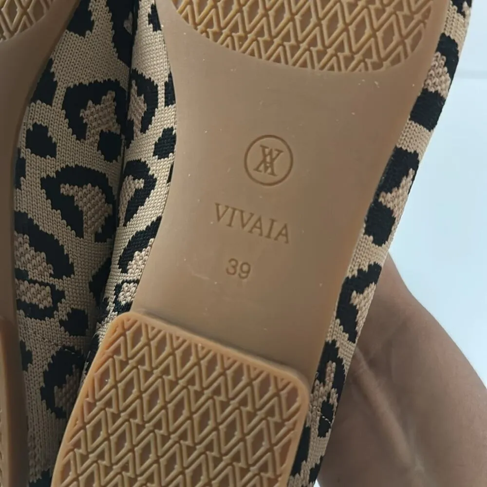 Vivaia Margot Animal Print Sq Toe Lux Comfort Date Night Fall Vibes Sexy Trendy Tan Size 8 - Image 6