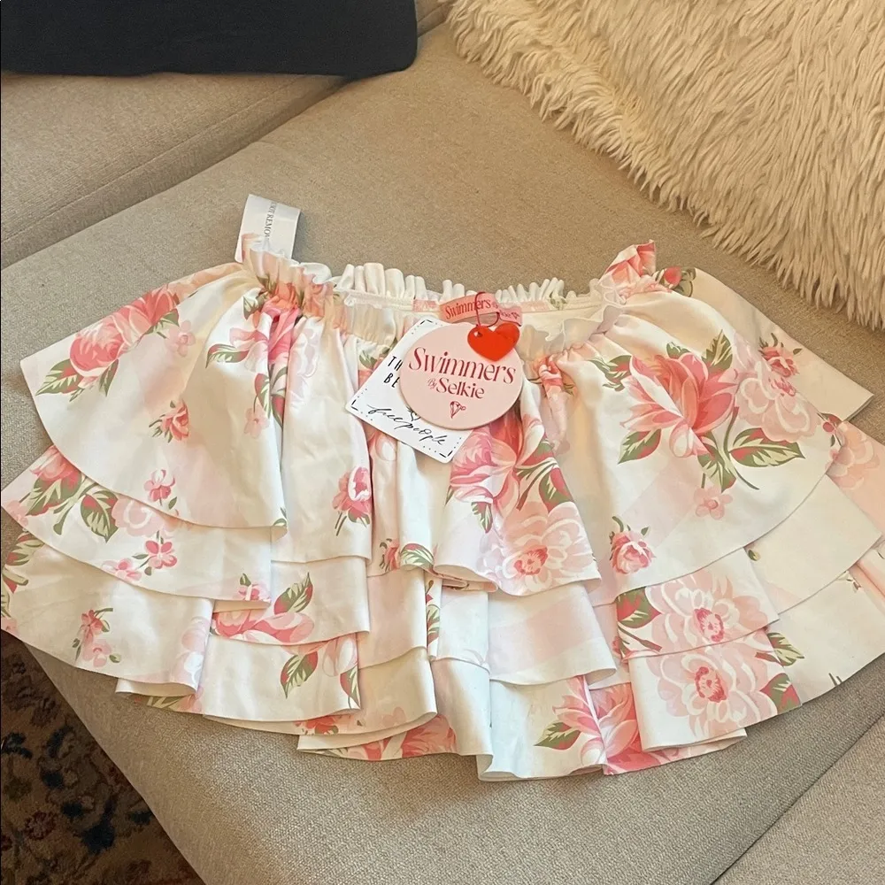 Swimmers by SELKIE Morning Roses Dauphine Swim Knickers White Size M - Image 2