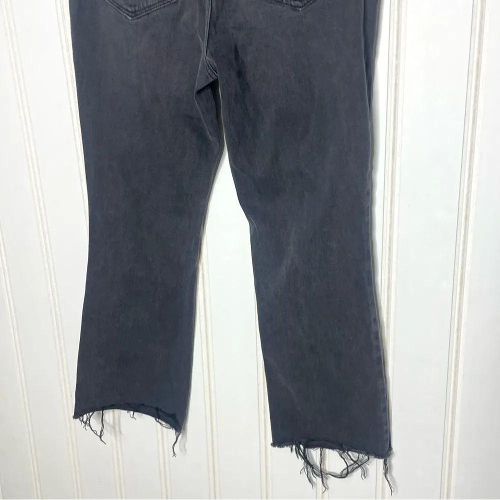 Avec Les Filles Black Cropped Bootleg Distressed Jeans - Image 7