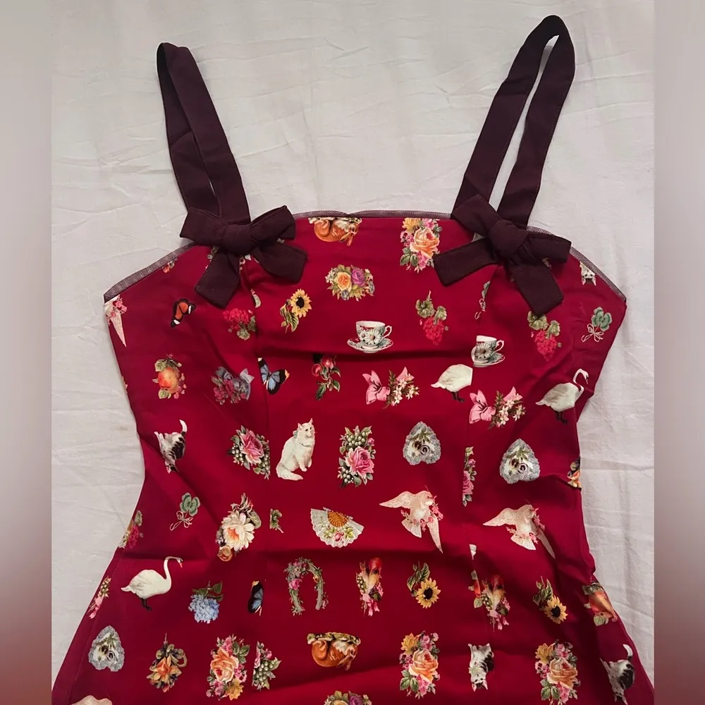 Kimchi Blue Red Floral Dress - Image 4