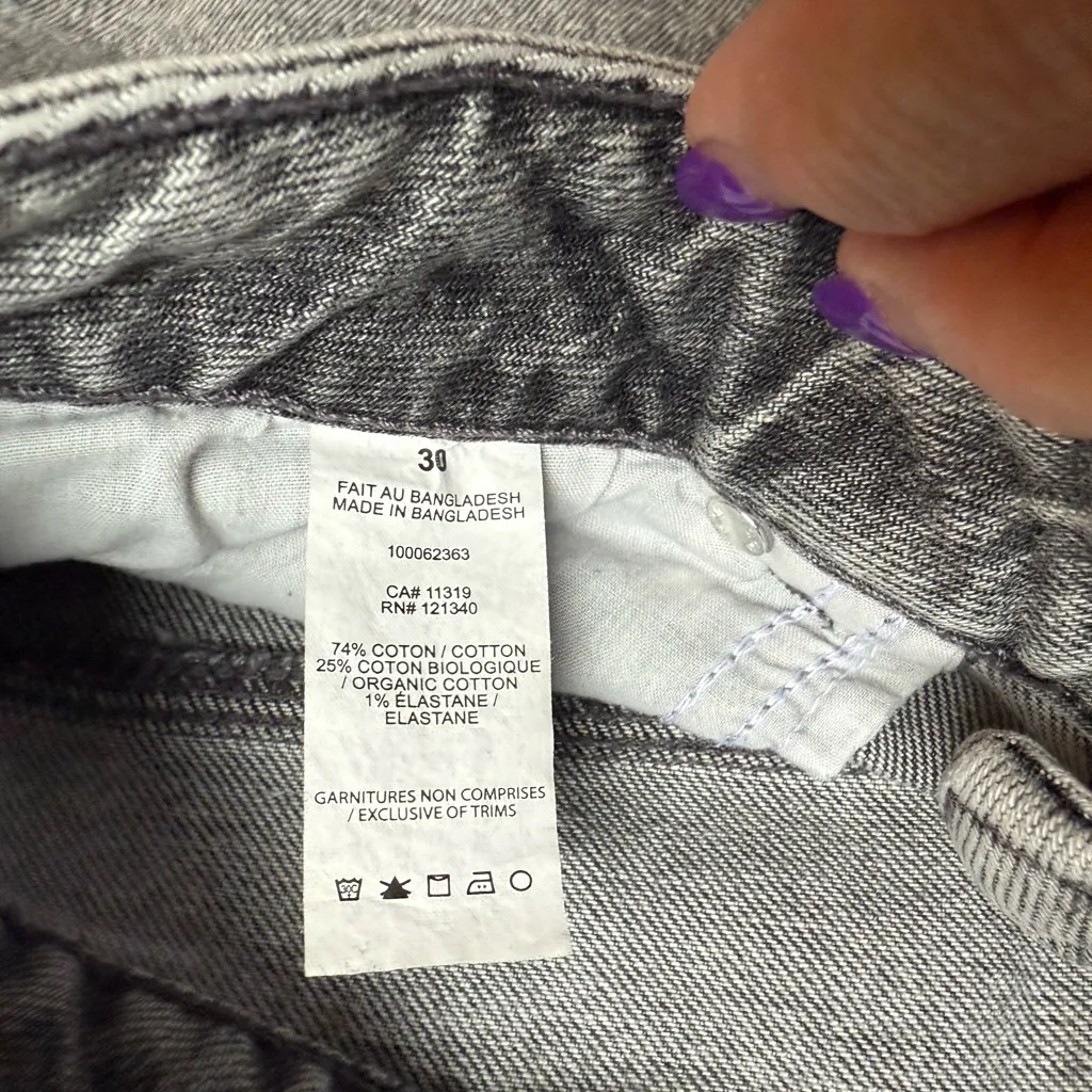 Vtg Dynamite Claudia Gray Denim Crop Jeans Sz 8 - Image 4