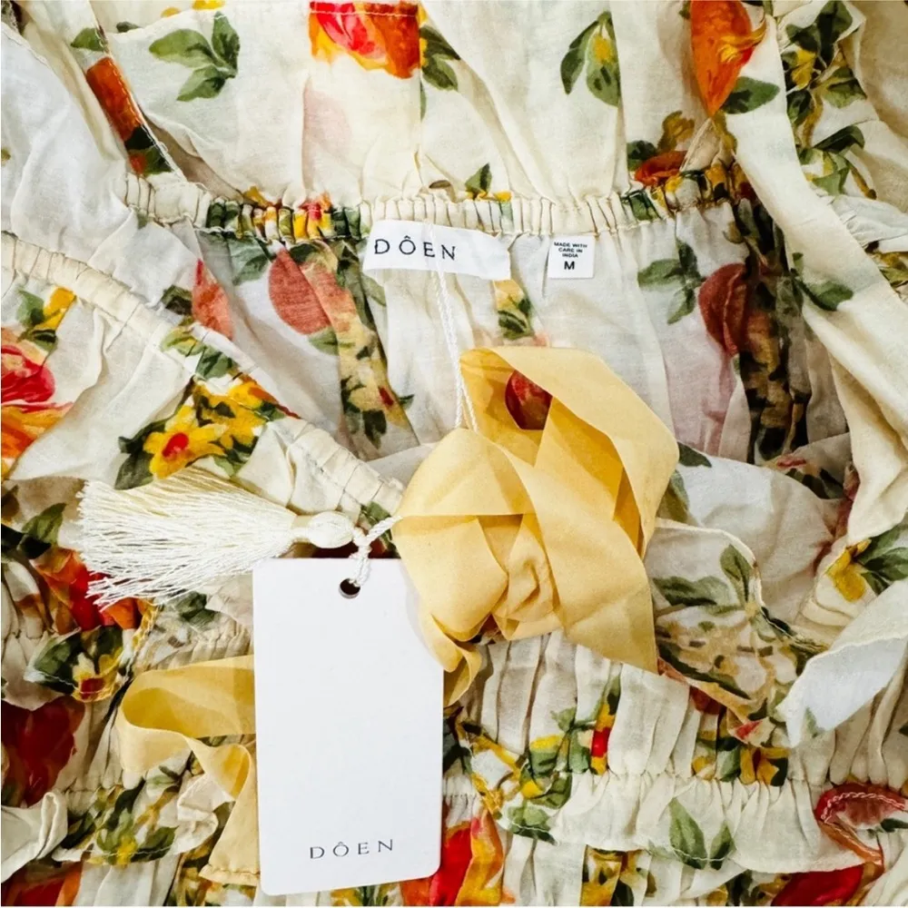 Doen Clarinet floral dress NEW Orange Size M - Image 9