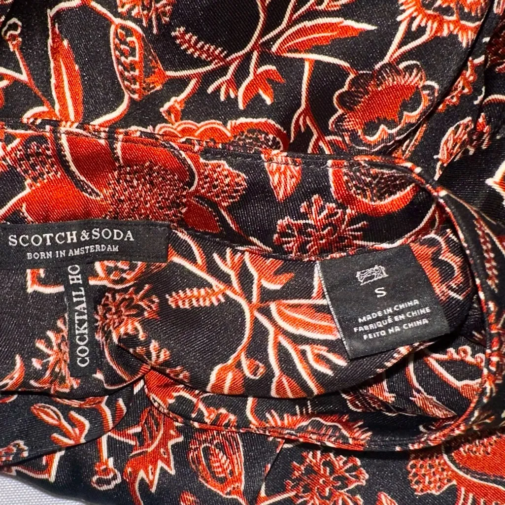 Scotch & Soda • Red and Black Cocktail Hour Dress Size Small Classy Rich - Image 6