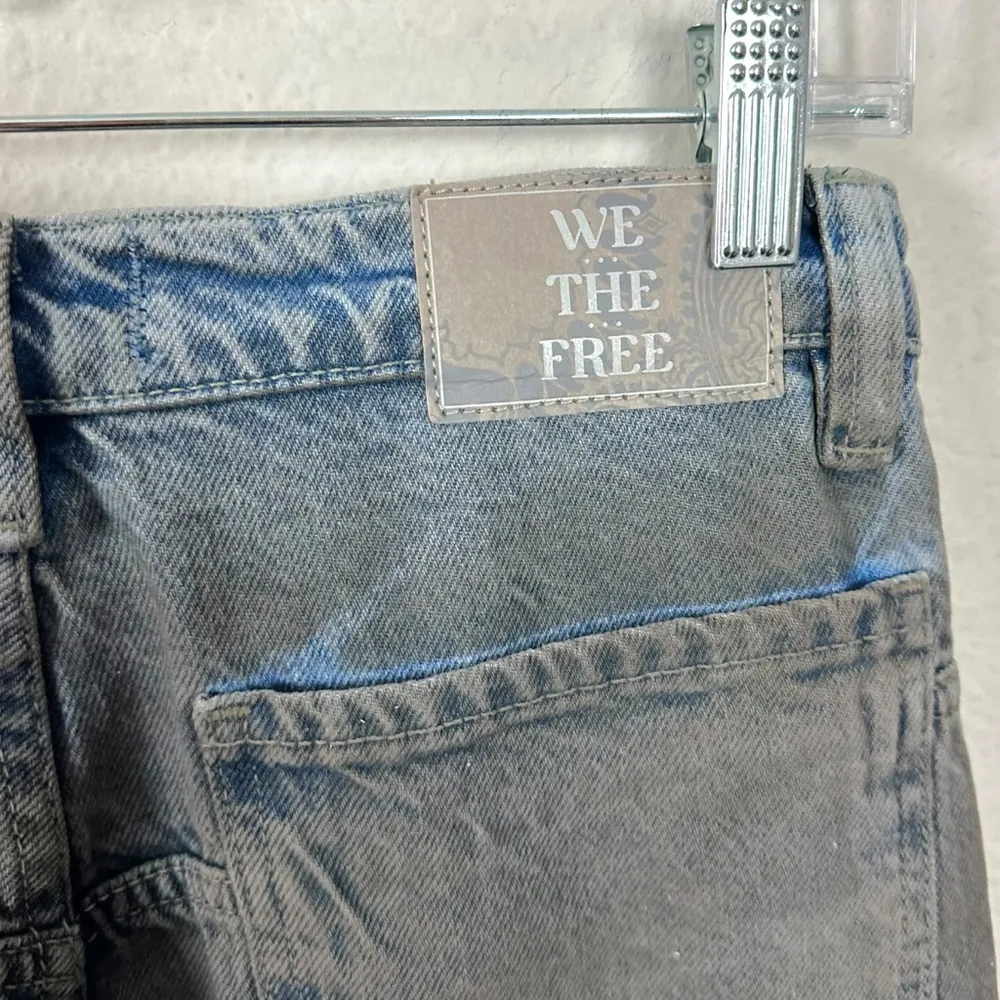 Free People Tinsley Baggy High Rise Jeans 90s Grunge Dirty Wash NWT 27 Short - Image 11