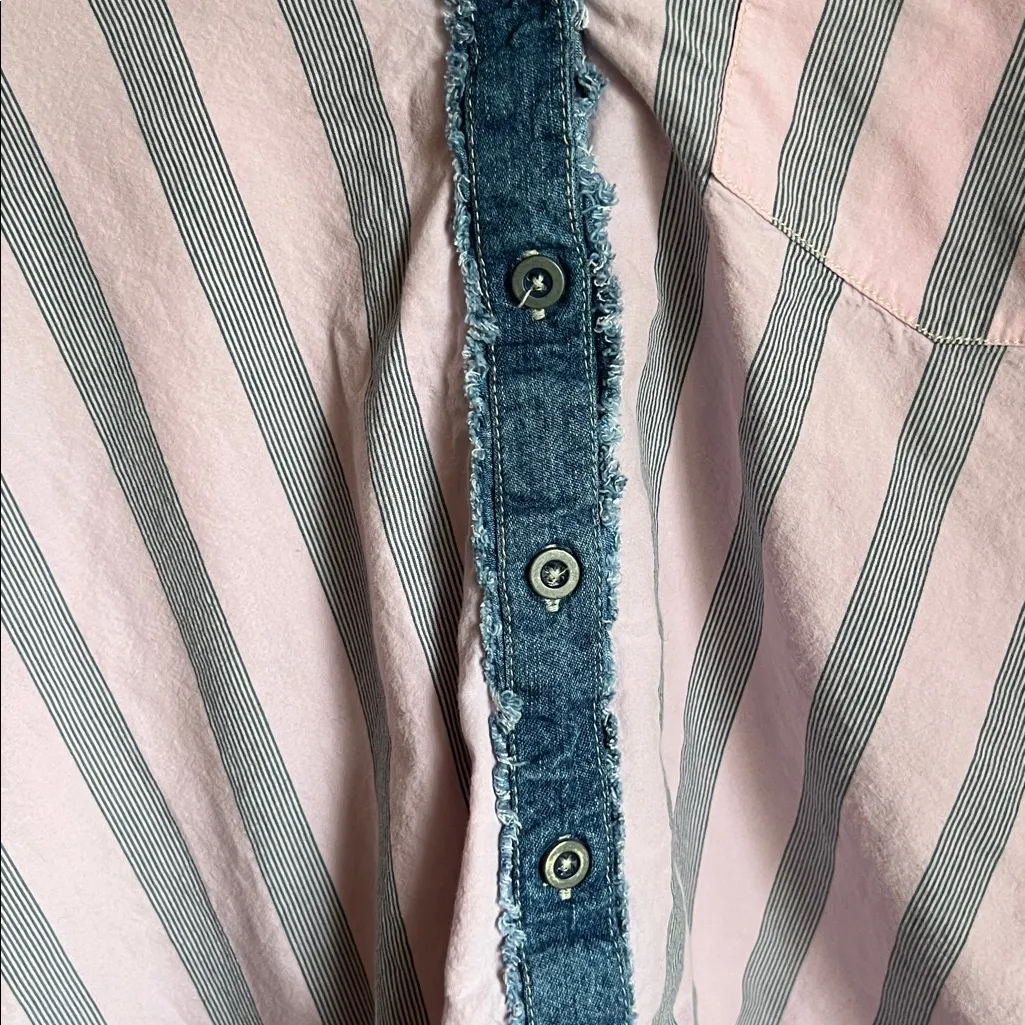 Free People Wild Dunes Printed Oversized Shirt XS - Image 6