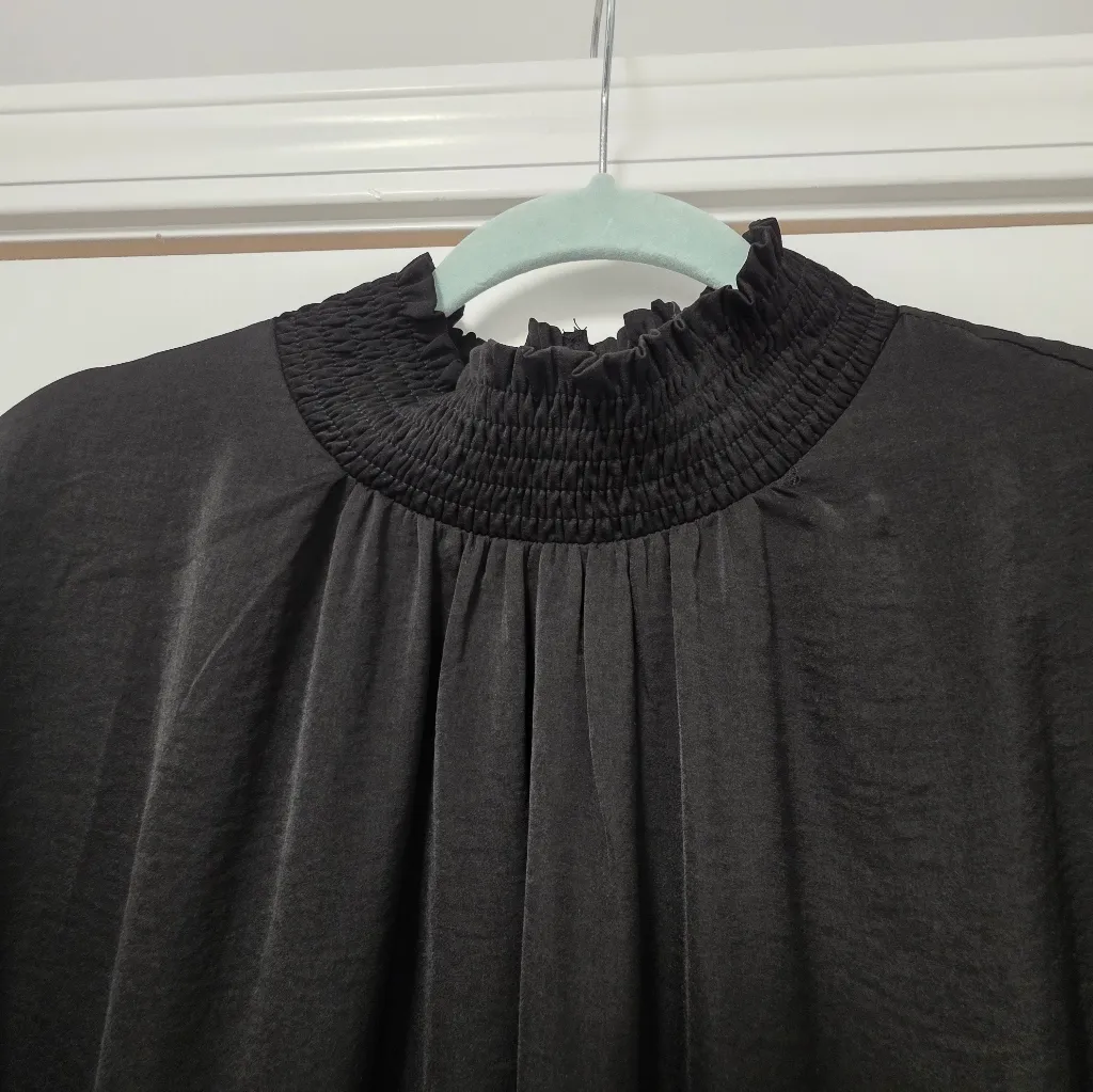 ODDY Women's Plus Satin Blouse Loose Fit Black Size 3x Holiday Christmas Party - Image 6