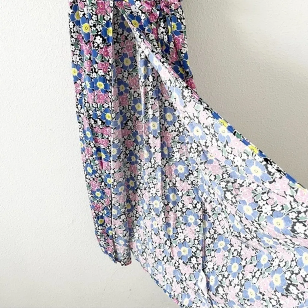 J. Crew Fabrizia Floral-print Jersey Wrap Midi Dress in Pink Multi - Image 7