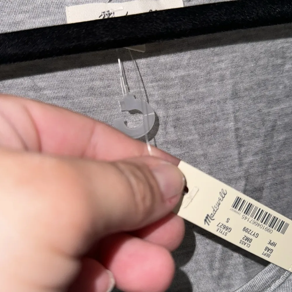 Madewell tank top gray hi low side slits small lyocell lightweight - Image 5