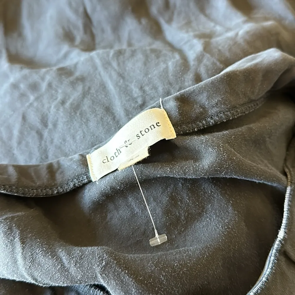 NWOT Anthropologie Cloth & Stone Tie-Dyed Bias Midi Skirt  X-small BLACK - Image 5