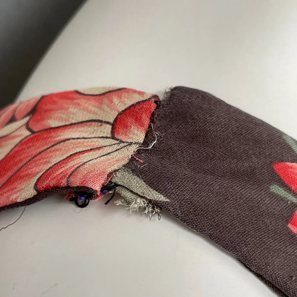 Jones New York Bias Cut Dress Silk Floral ALTERED V-Neck Women Flirty Brown Pink - Image 12