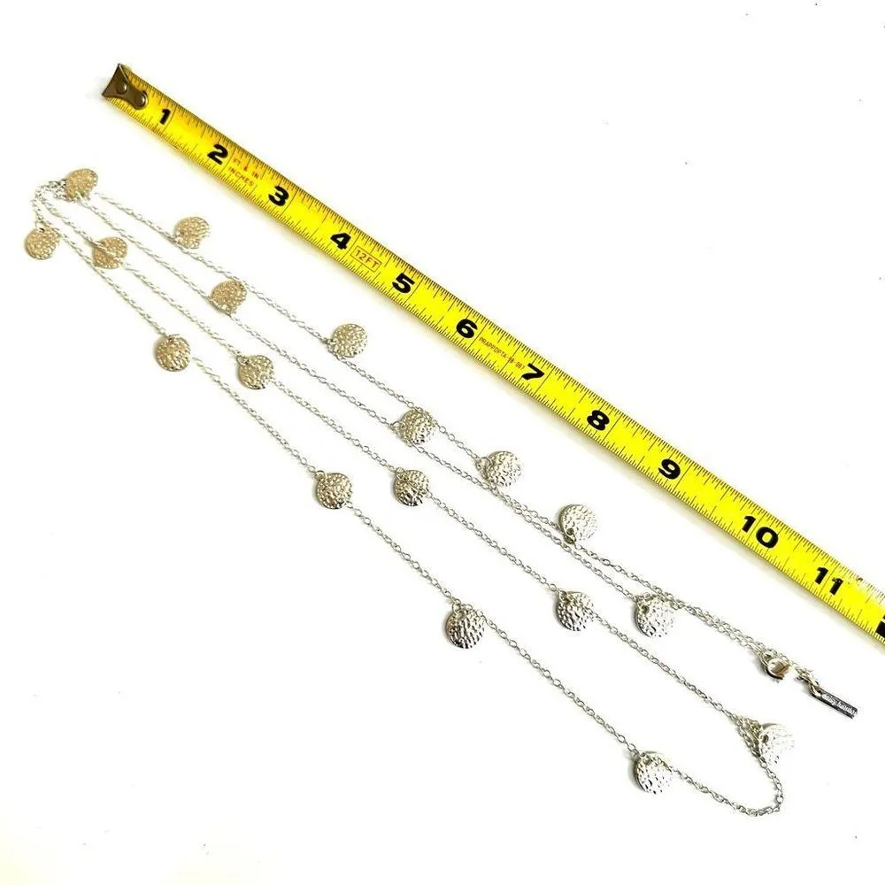 Daisy Fuentes silver tone disc necklace - Image 5