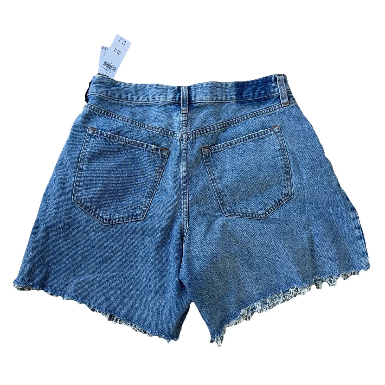 Abercrombie & Fitch Curve Love High Rise The Loose Short Size 30 Nwt Denim - Image 6