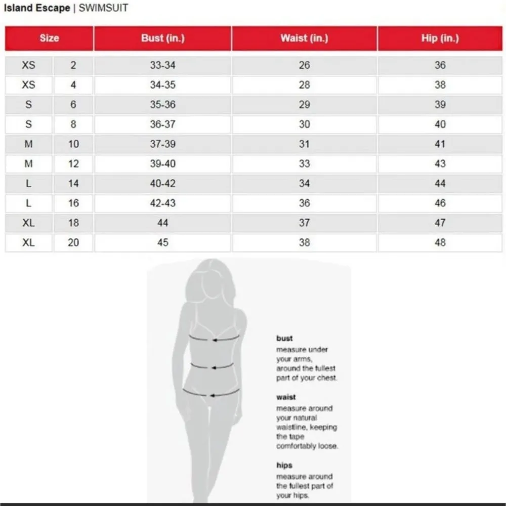 Island Escape Hawaii Gardens Printed Underwire One Piece Swimsuit Swim Dress Black Size 14 - Image 9