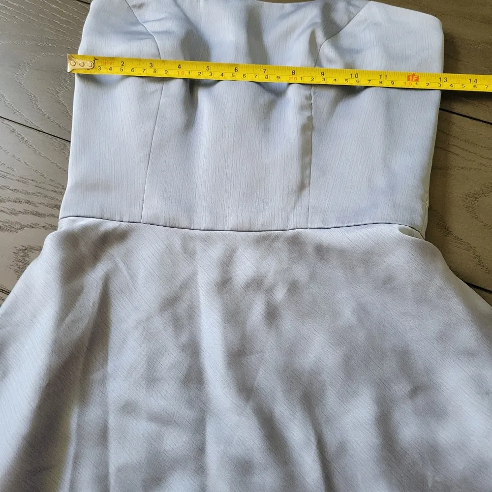 Lazaro blue layered dress party strapless Size 2 - Image 3