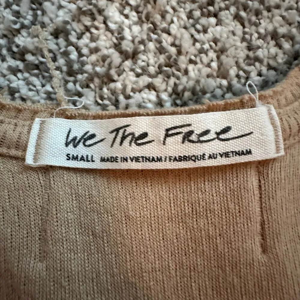 We the Free (Free People) light brown/tan textured tank top size S - Image 5