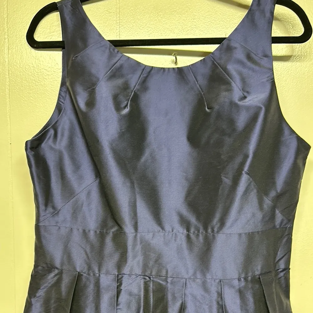 Elegant Blue Scoop Neck Sleeveless Mini Dress Formal, Bridesmaid or Evening out Size 12 - Image 2