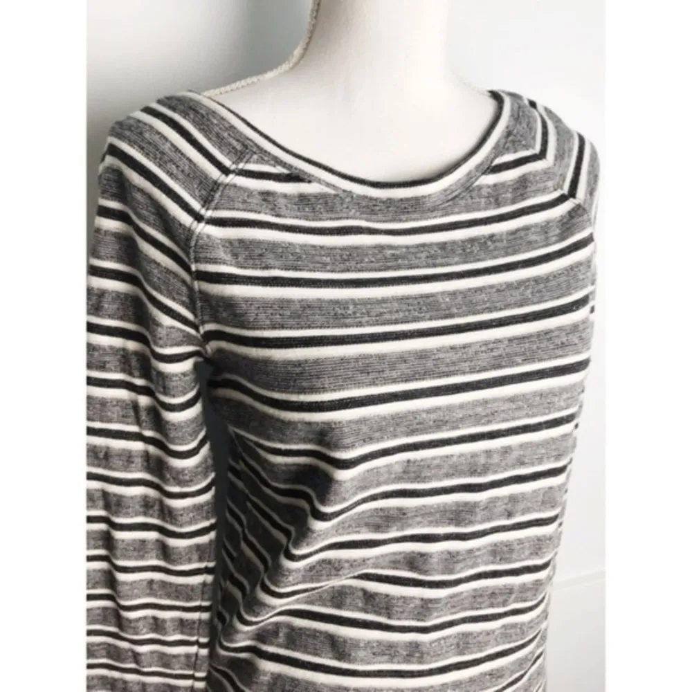 Lou & Grey • Grey White Striped Sweater - Image 2