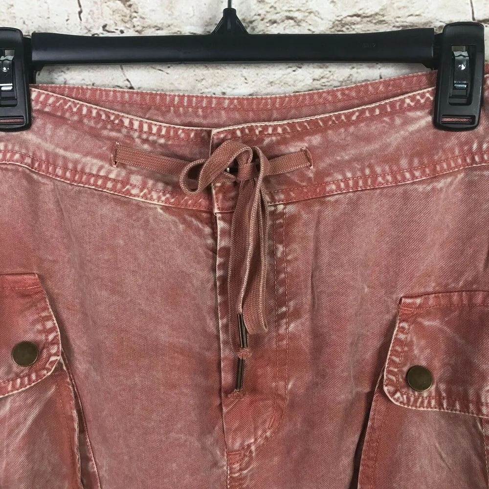 NEW Young Fabulous & Broke Clyde Stone Washed Drawstring Cargo Pant Womens Small - Image 6