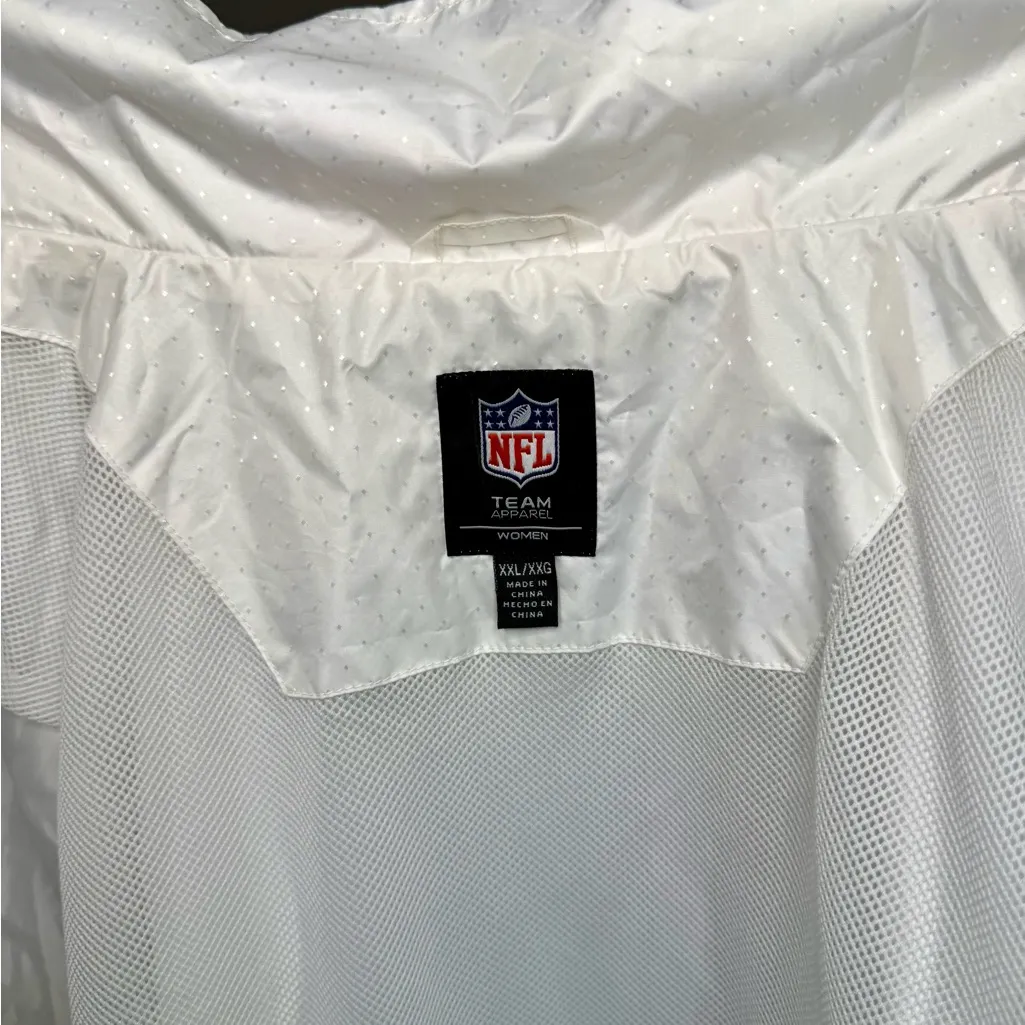 Las Vegas Raiders White Hooded Windbreaker Jacket – Men’s/Women’s (Unisex Fit) - Image 5