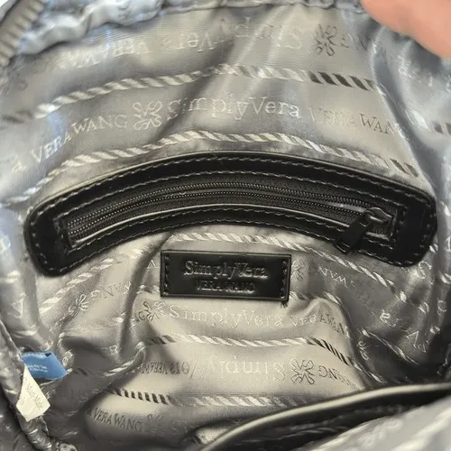 Simply Vera Vera Wang Quilted Snake Embossed Crossbody Bag Black Chain Strap - Image 7