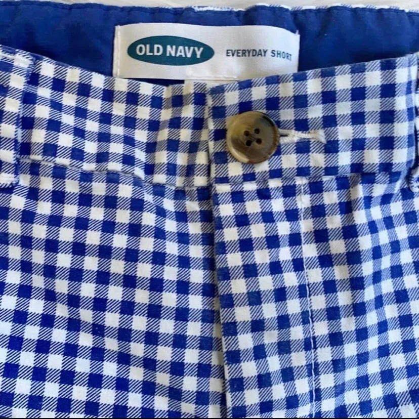 Old Navy Blue & White Patriotic Everyday Gingham Shorts - 6 EUC‎ - Image 7