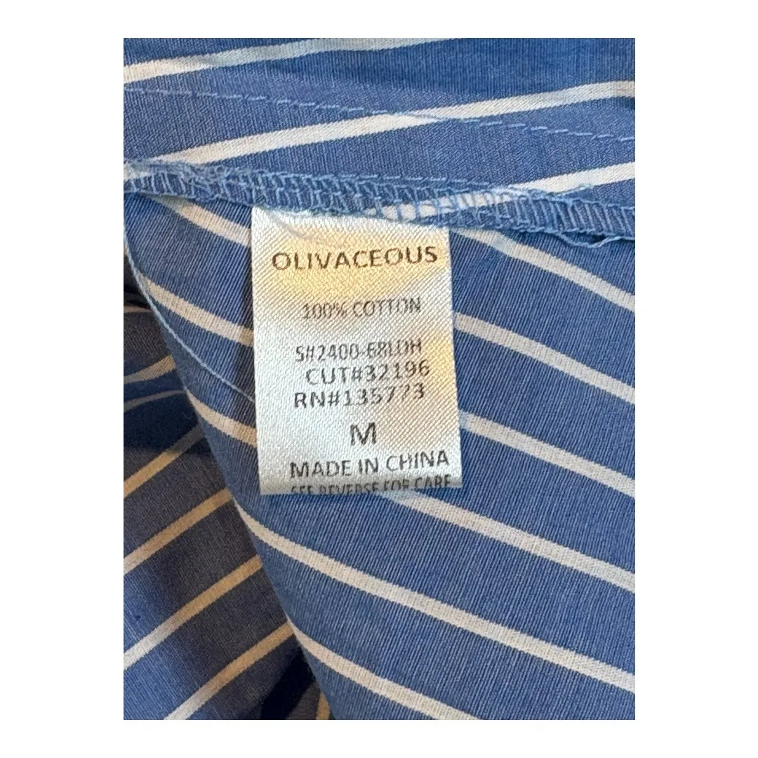 Pants Store Blue Striped Gone Coastal Mini Dress Strappy Back Size Medium NWT - Image 10