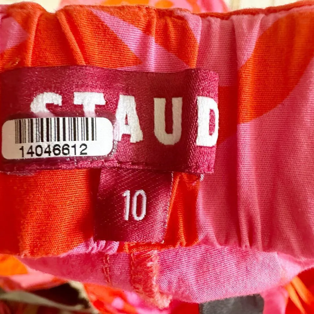 STAUD Georgia Floral Cotton Open Back Halter Style Romper Size US 10 - Image 4