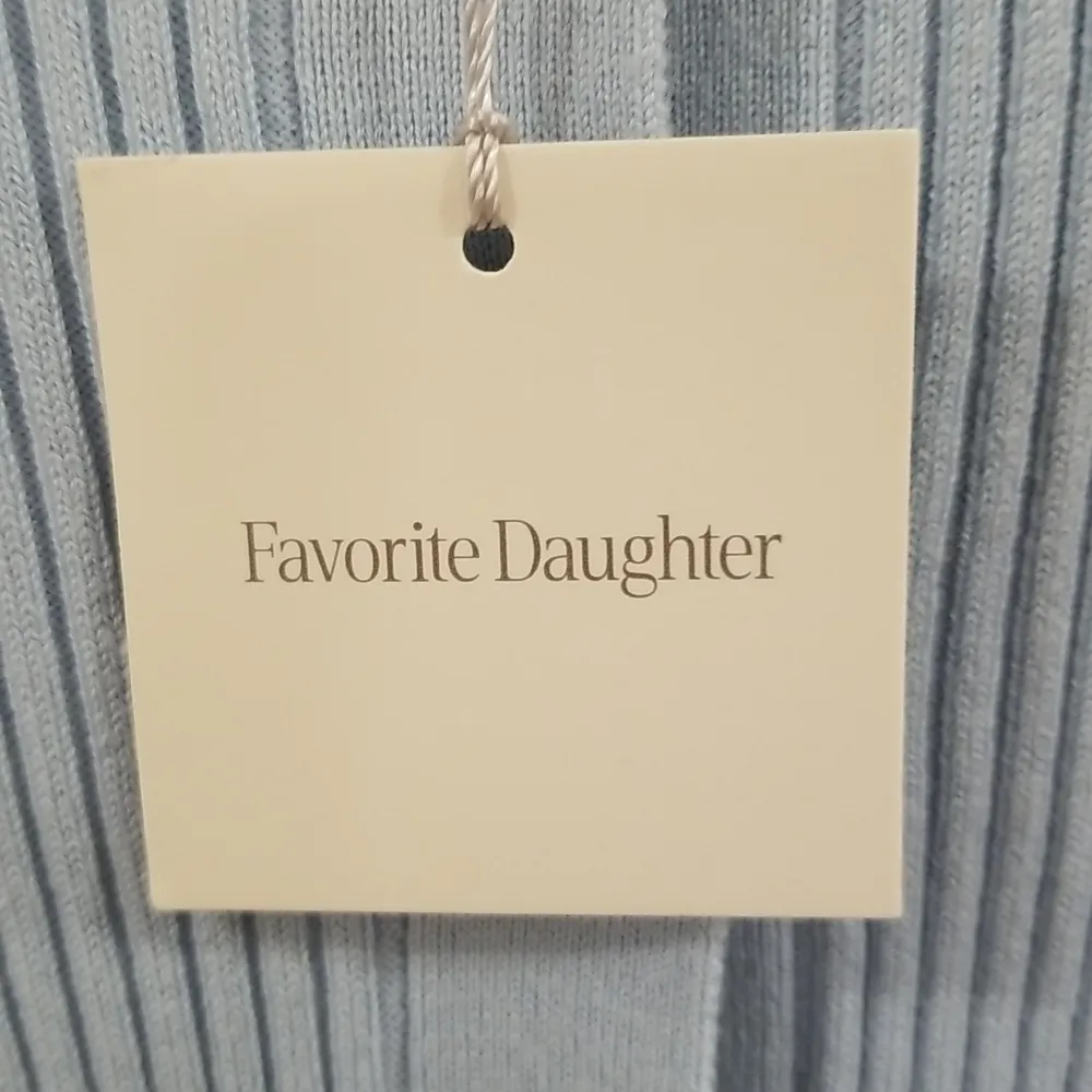 💕FAVORITE DAUGHTER💕 Lena Long Cardigan Baby Blue S NWT Ribbed Cotton Cashmere - Image 14